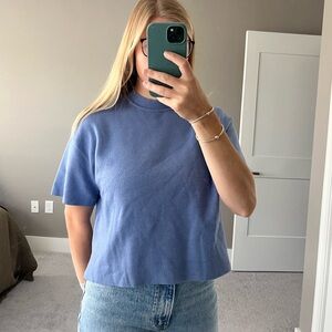 Abercrombie & Fitch Women's Blue Short Sleeve Top